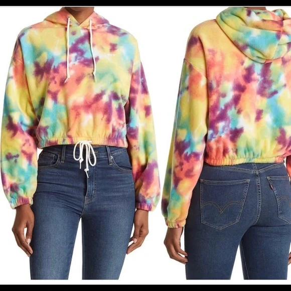 NWT HOST PICK OBEY Russett Hooded Sweatshirt Tie-dye - Picture 3 of 9